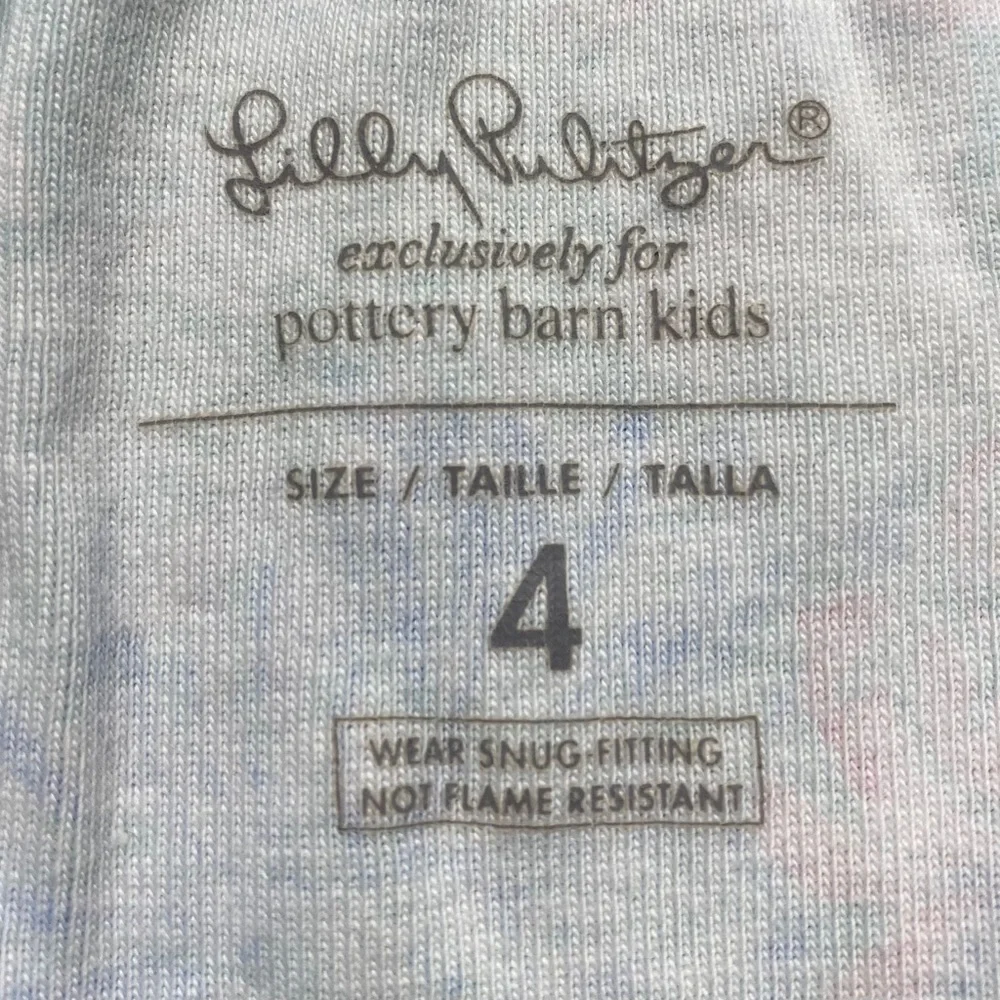Lilly‎ Pulitzer For Pottery Barn Kids Girls Floral Pajama Pants Size 4 EUC